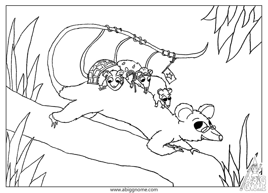 Kleurplaat Mama Muis